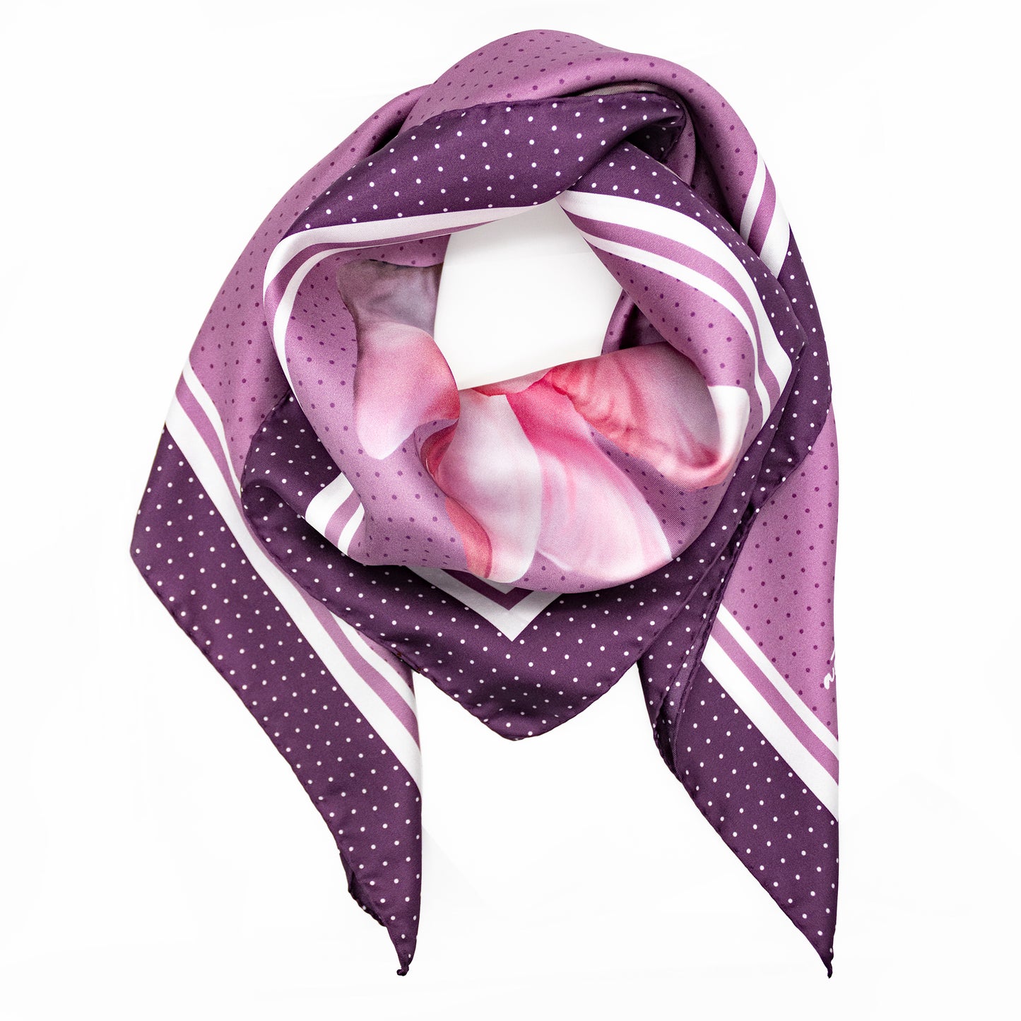 Tuch 90 Oversized Rose – Klassischer Seidentwill-Schal