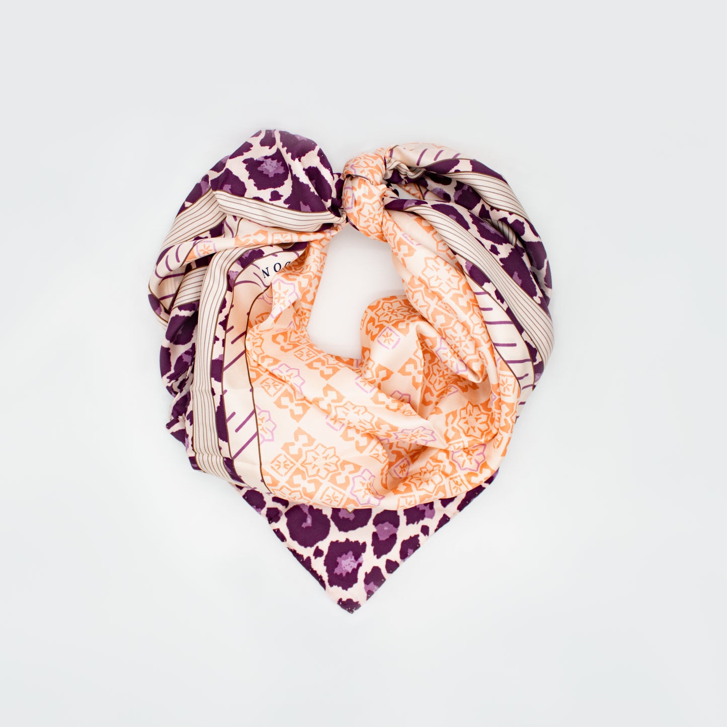 Tuch 100 Tibetan Tranquility Maxi Silk Twill Scarf Orange