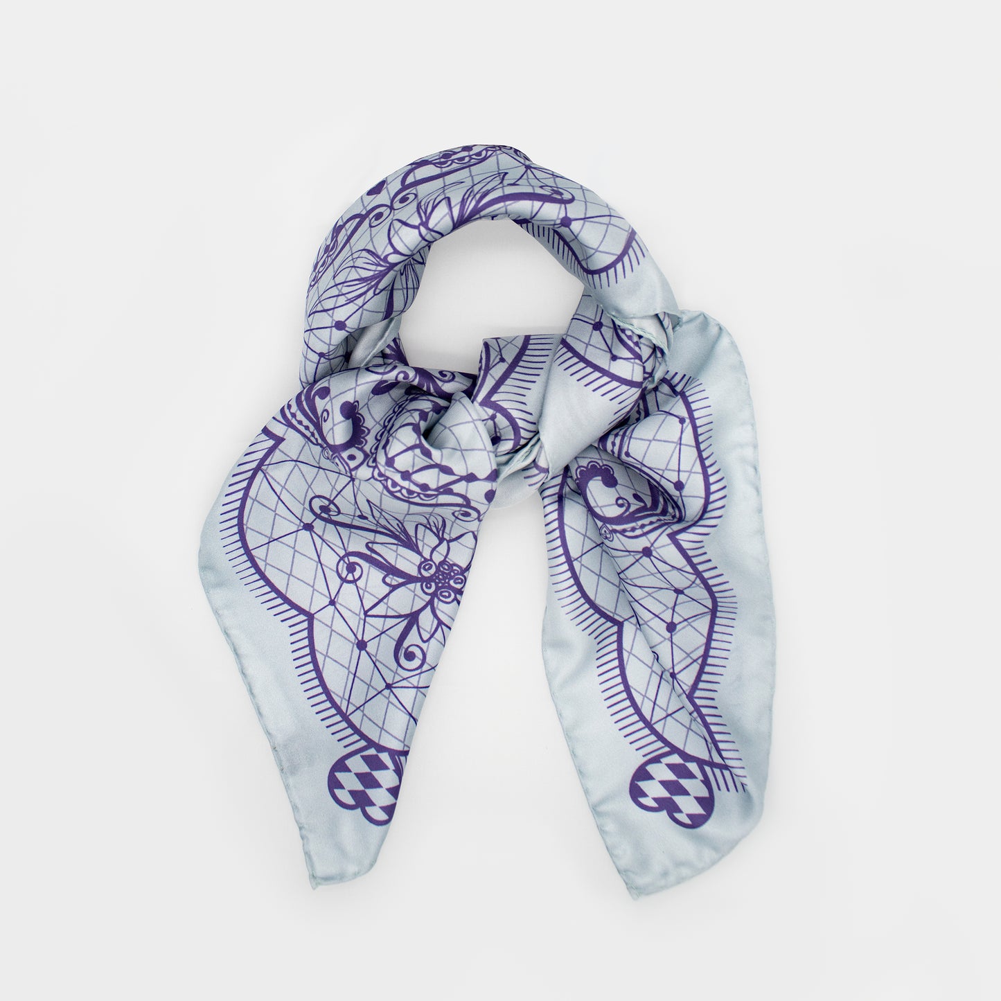Bavarian Lace Festivity - Midi Silk Scarf