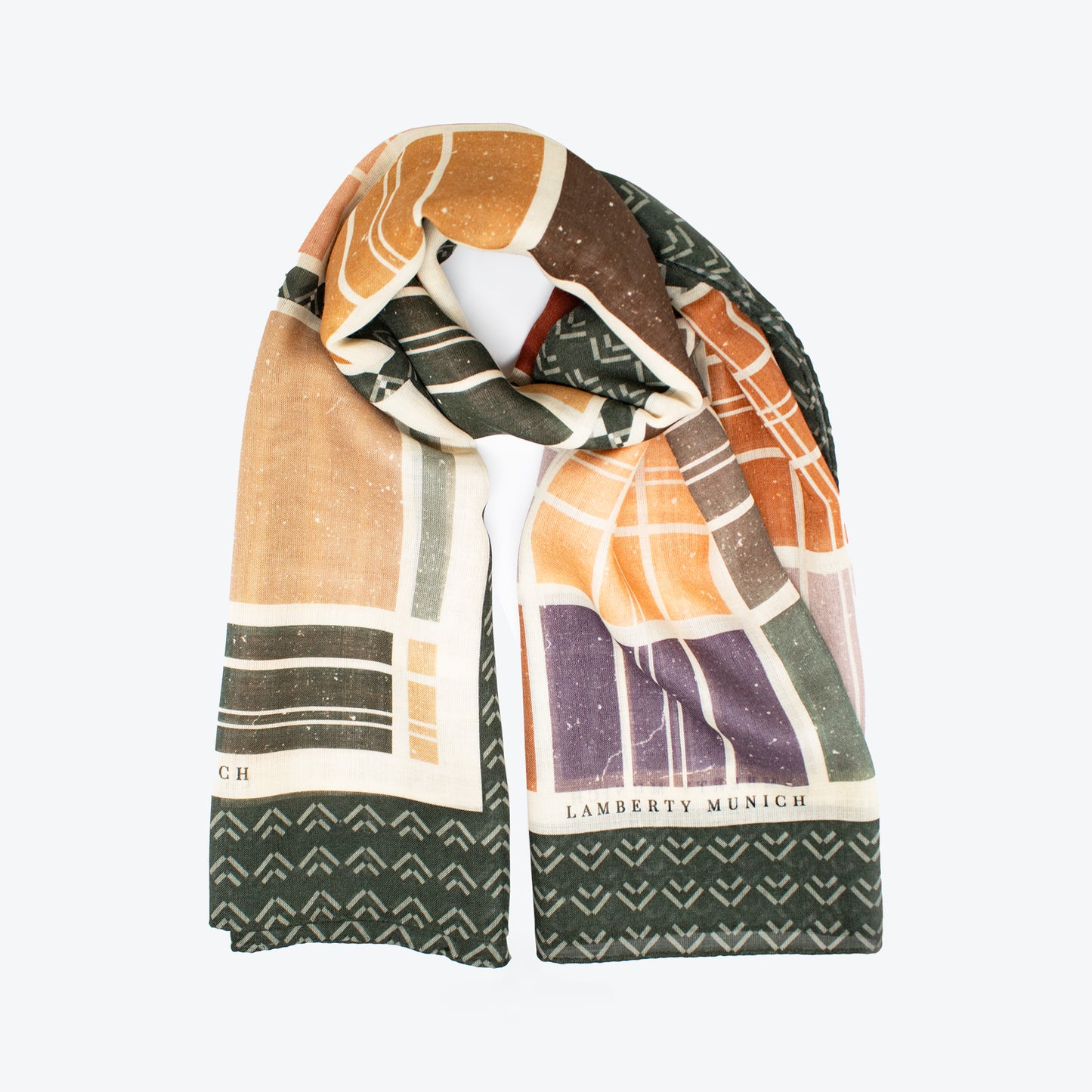 Checkerboard Retro Maxi Cube Silk & Wool Scarf