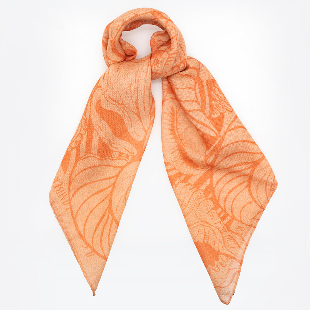 One Hundred Seashells - Midi Silk and Wool Scarf