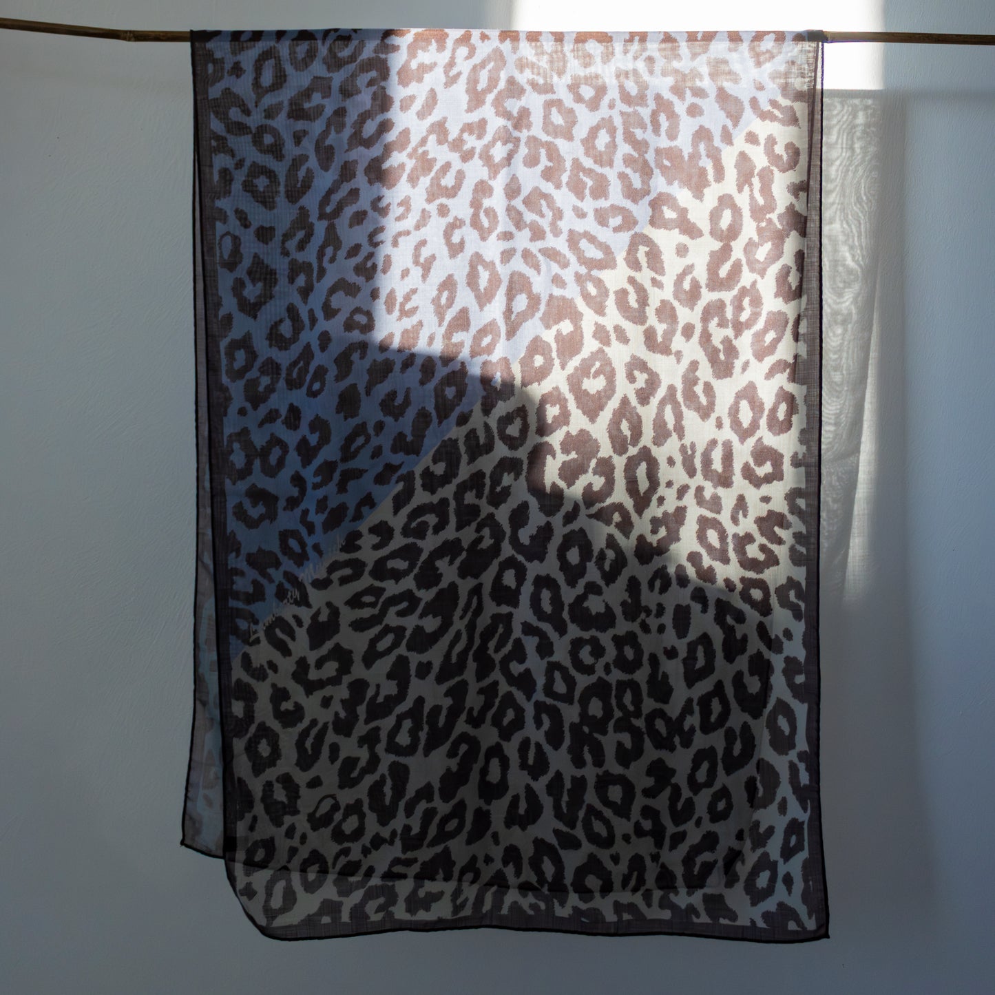 Leopard-Print Wool And Silk Stole