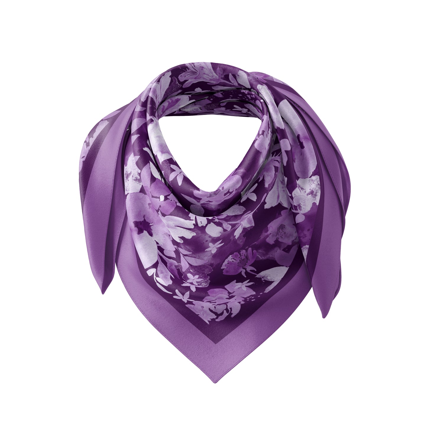 Floral Twilight - Midi Silk Scarf
