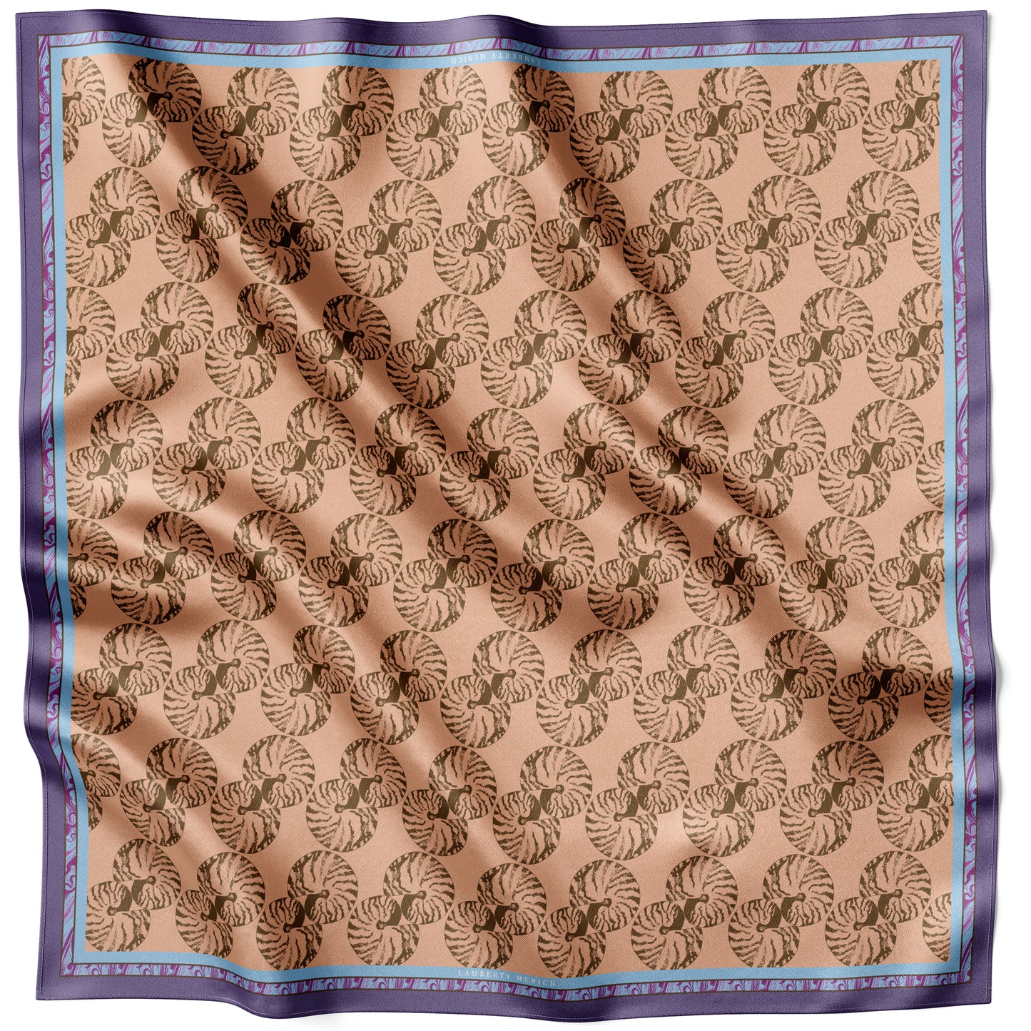 Nautilus Patterned Silk Scarf