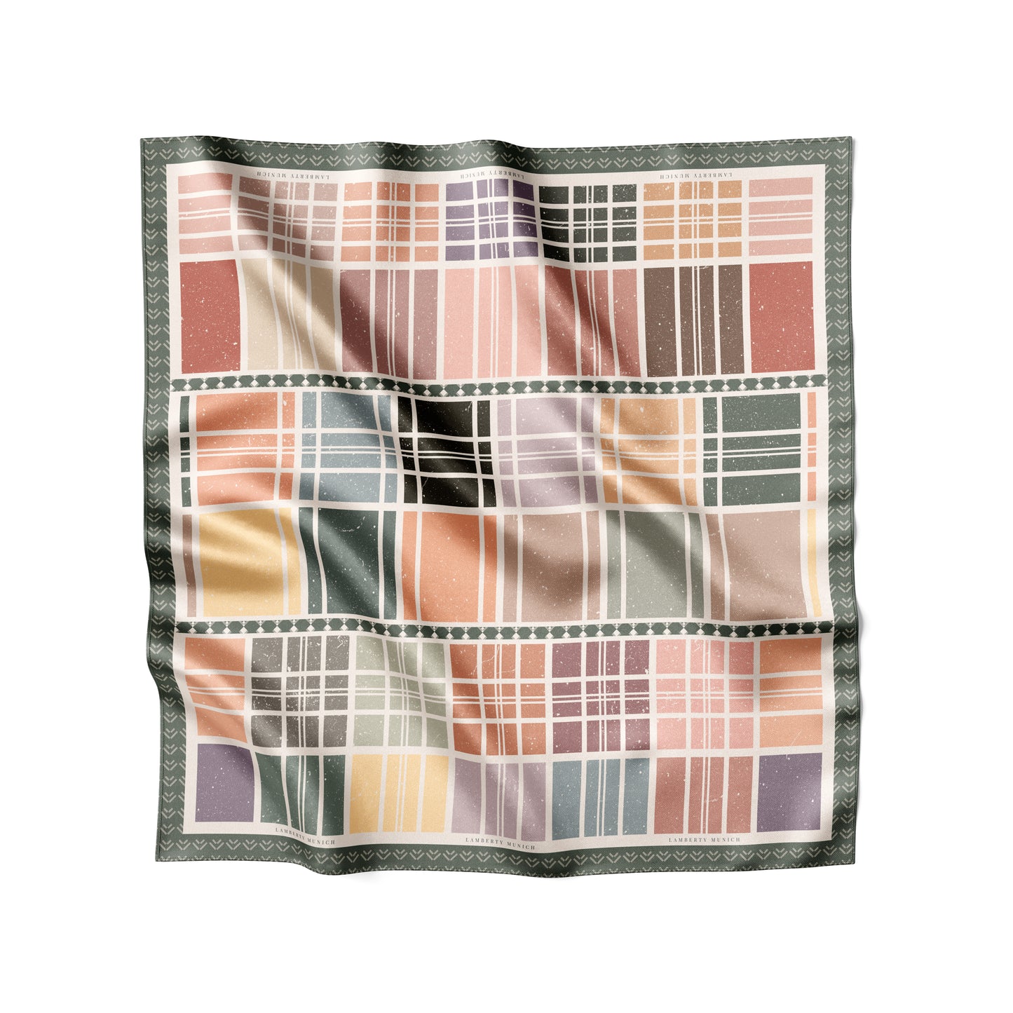 Checkerboard Retro - Midi Silk Scarf