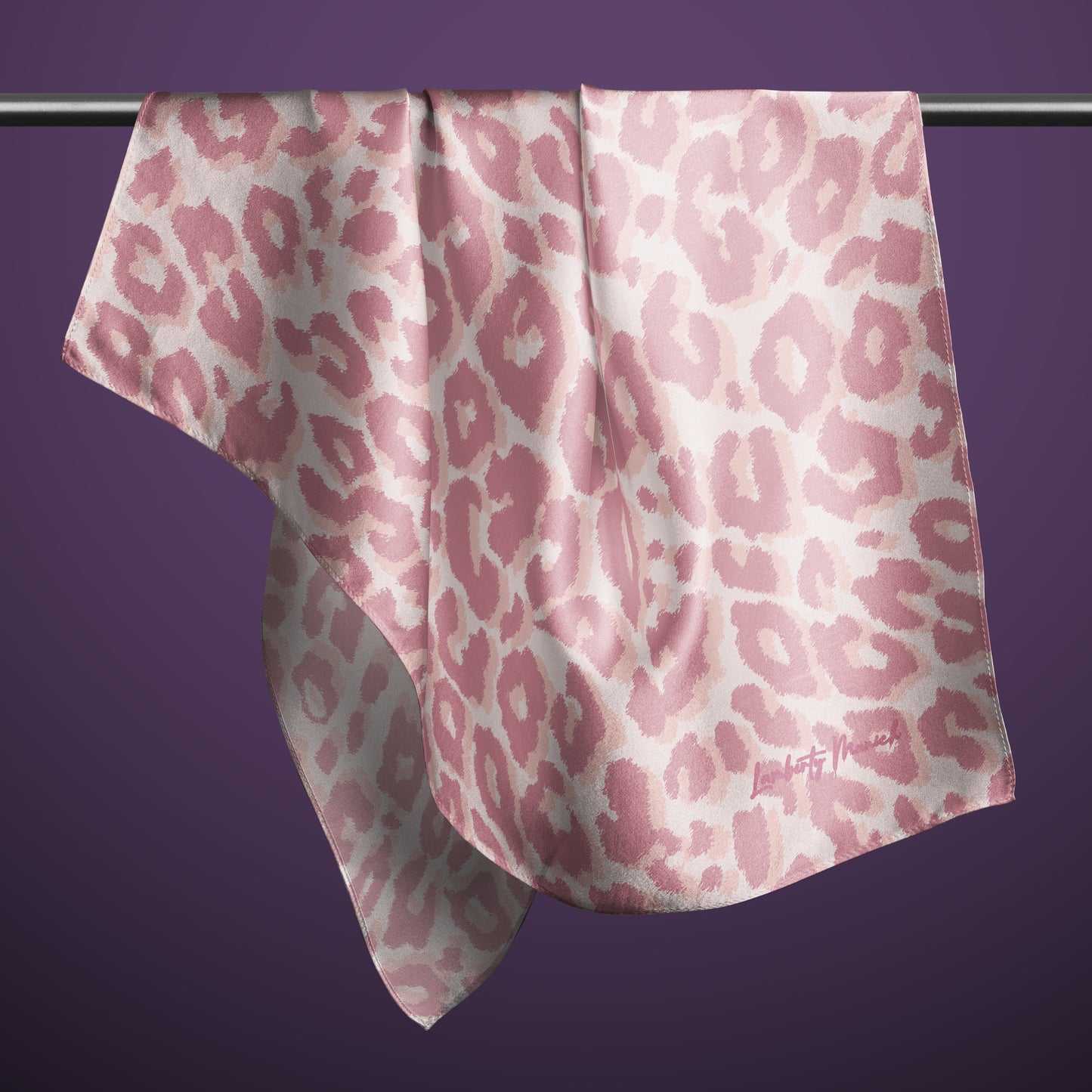 Tuch 70 Glattes Gepard - Midi Seidentwill Rose