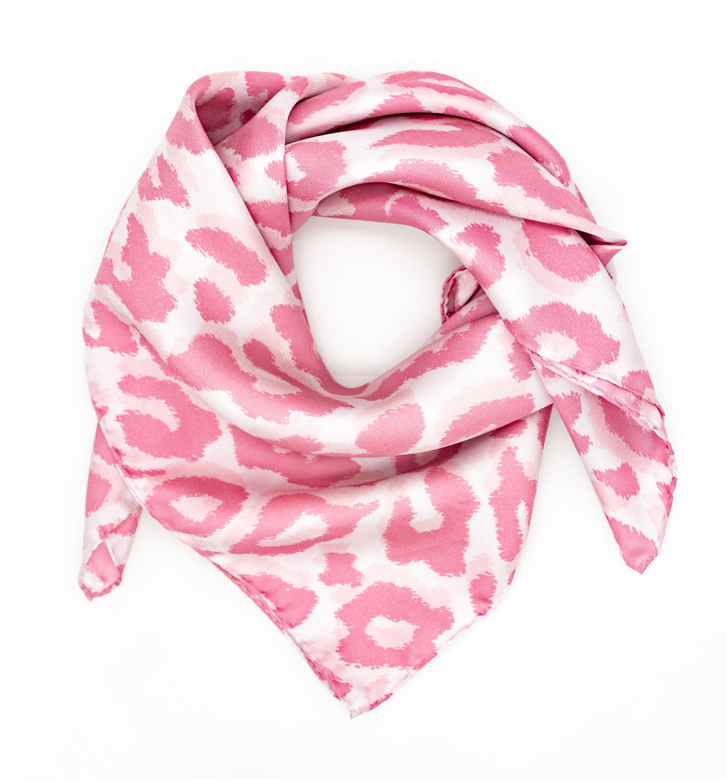 Tuch 70 Glattes Gepard - Midi Seidentwill Rose