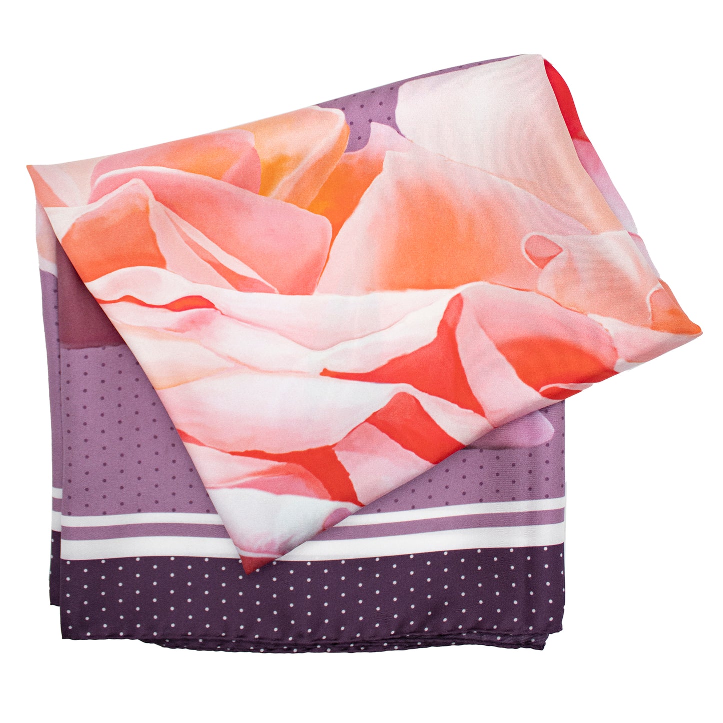 Tuch 90 Oversized Rose – Klassischer Seidentwill-Schal