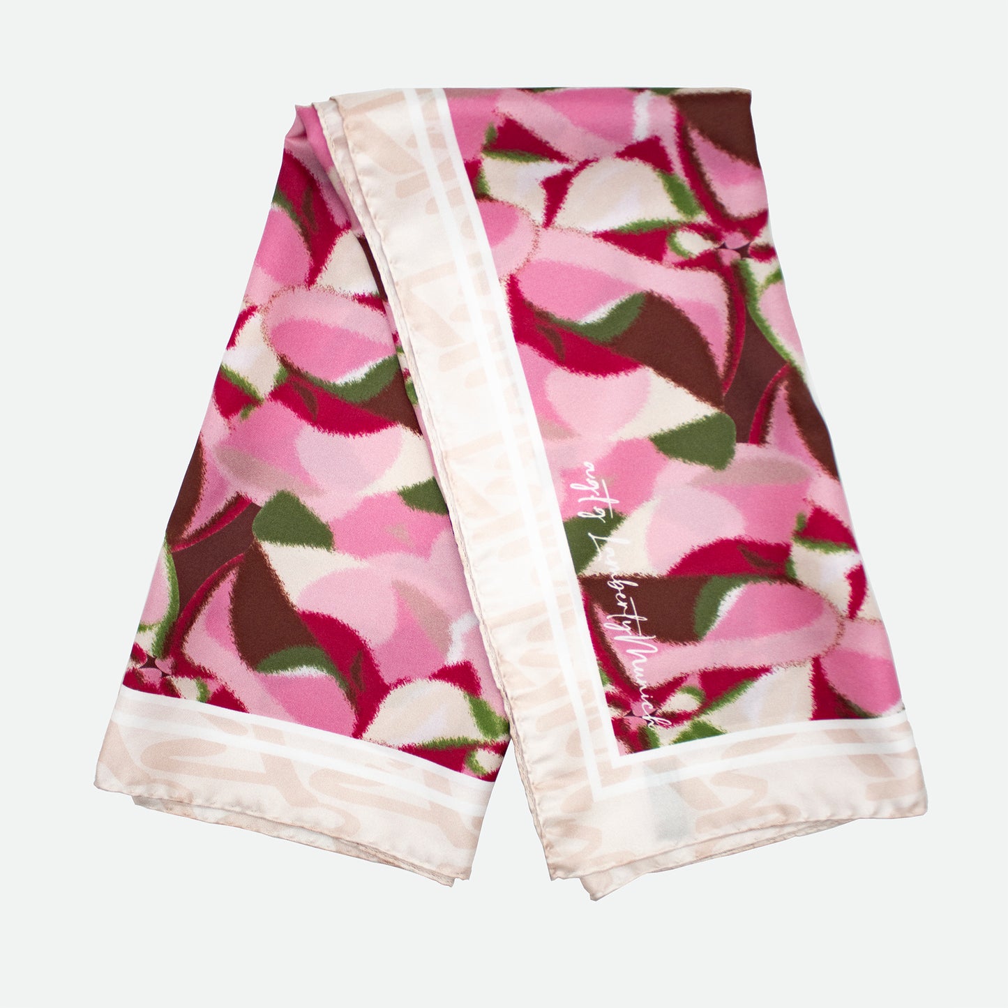 Blurry Seas Italian Silk Scarf 70 Retro Colour