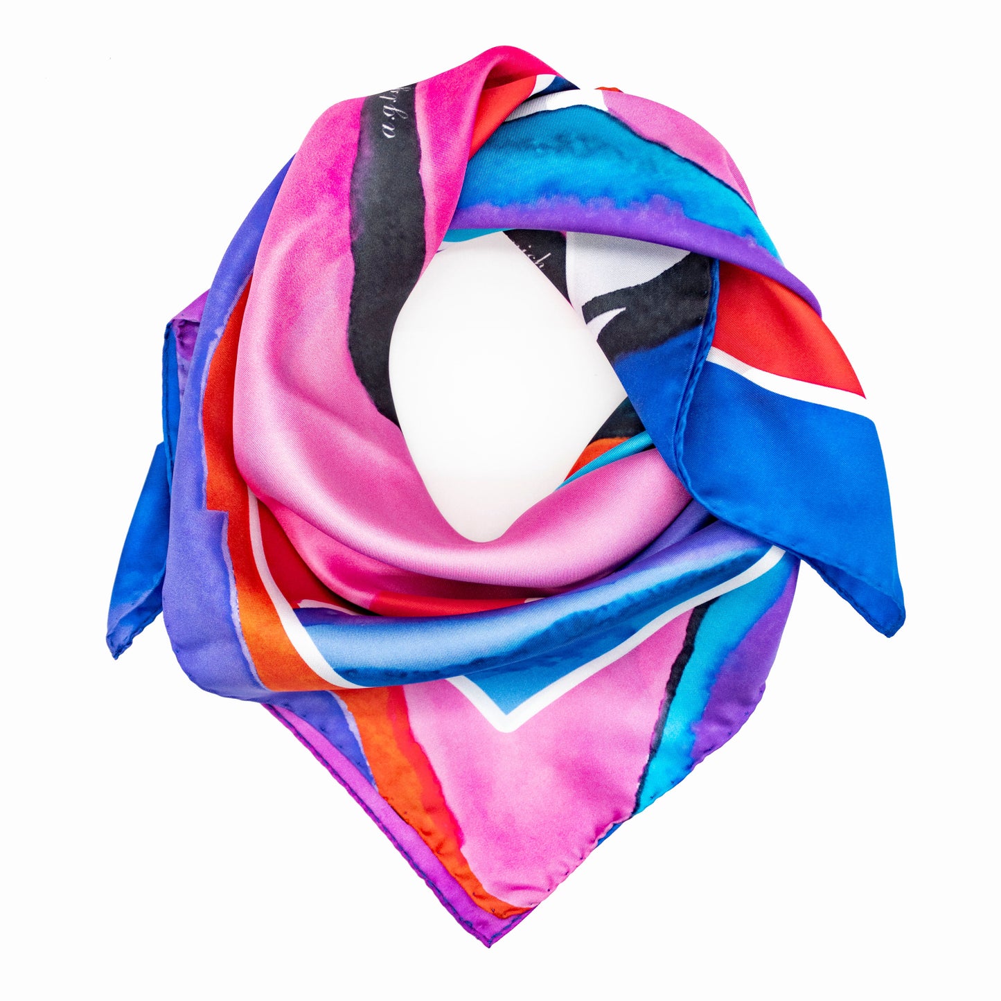 Dancing Pigments Italian Silk Scarf 70 Purple Rose