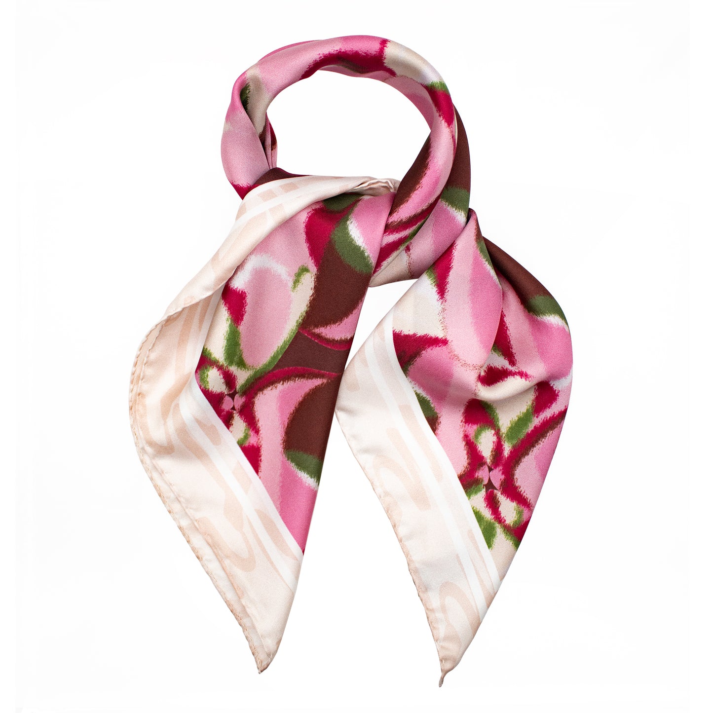 Blurry Seas Italian Silk Scarf 70 Retro Colour