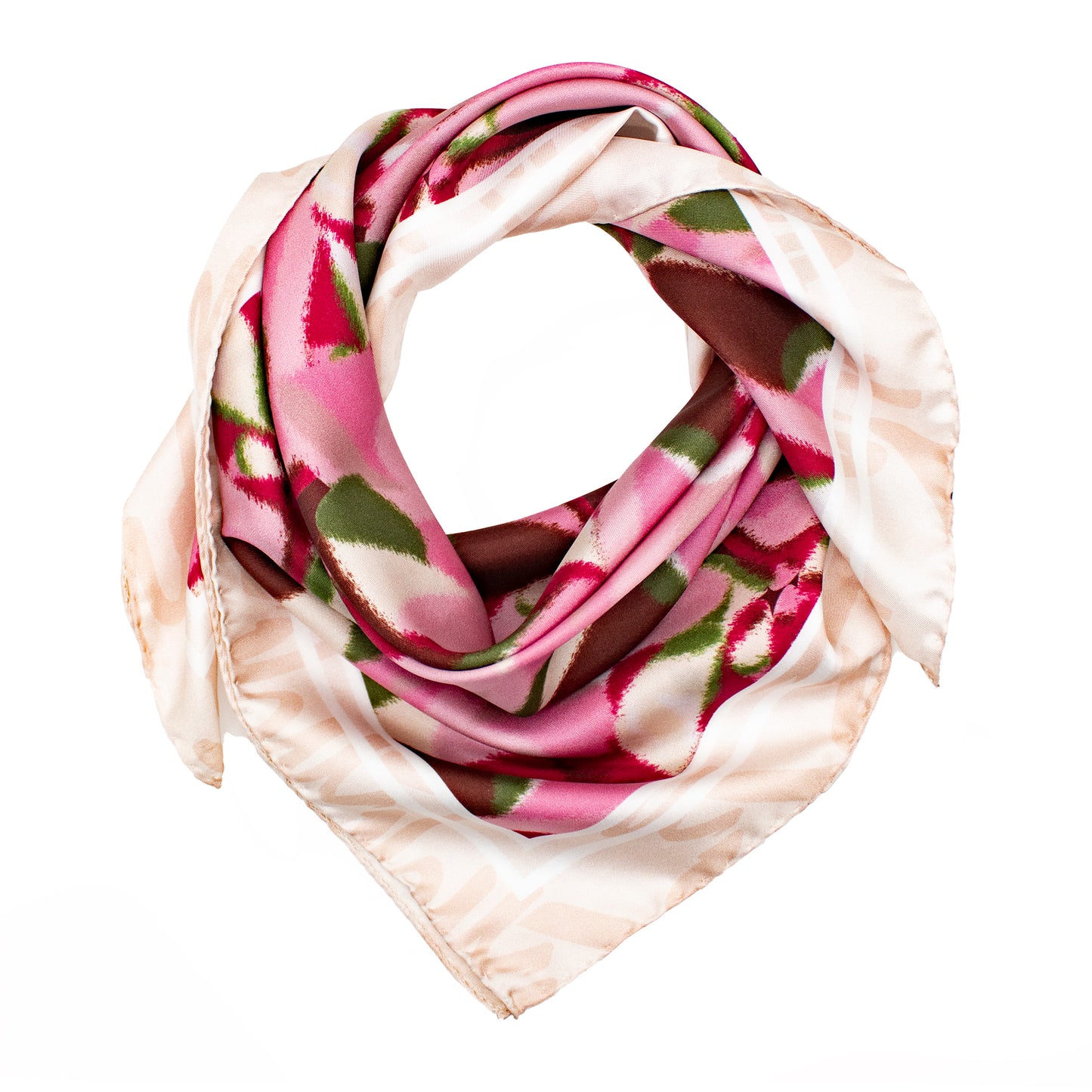 Blurry Seas Italian Silk Scarf 70 Retro Colour
