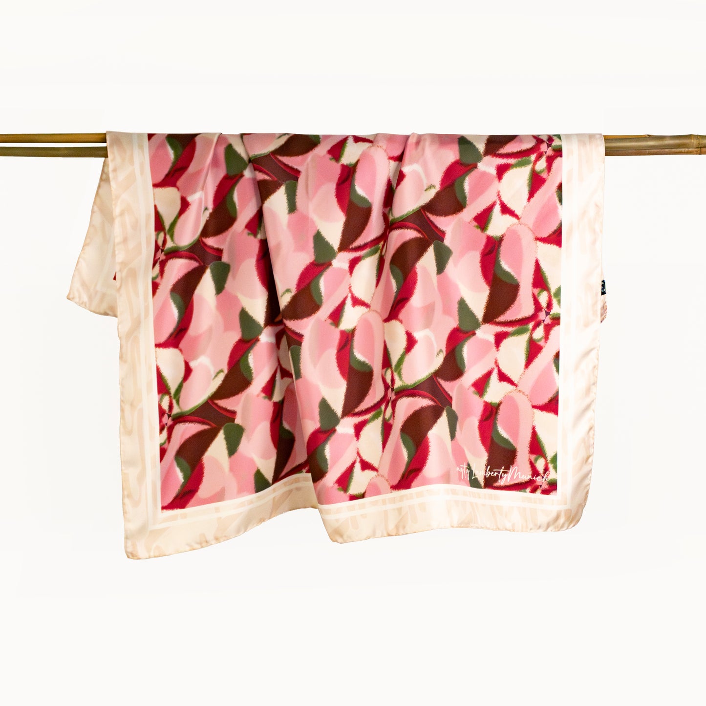 Blurry Seas Italian Silk Scarf 70 Retro Colour