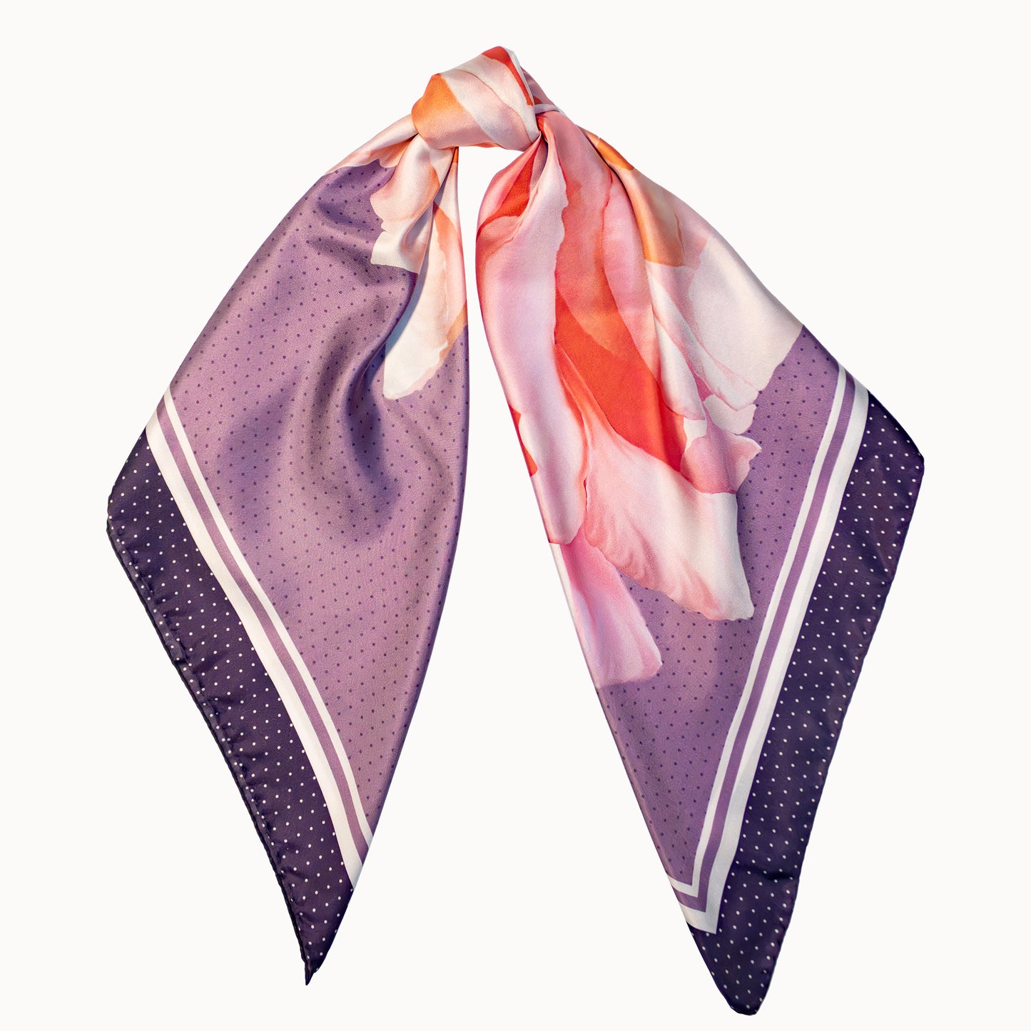 Tuch 90 Oversized Rose – Klassischer Seidentwill-Schal