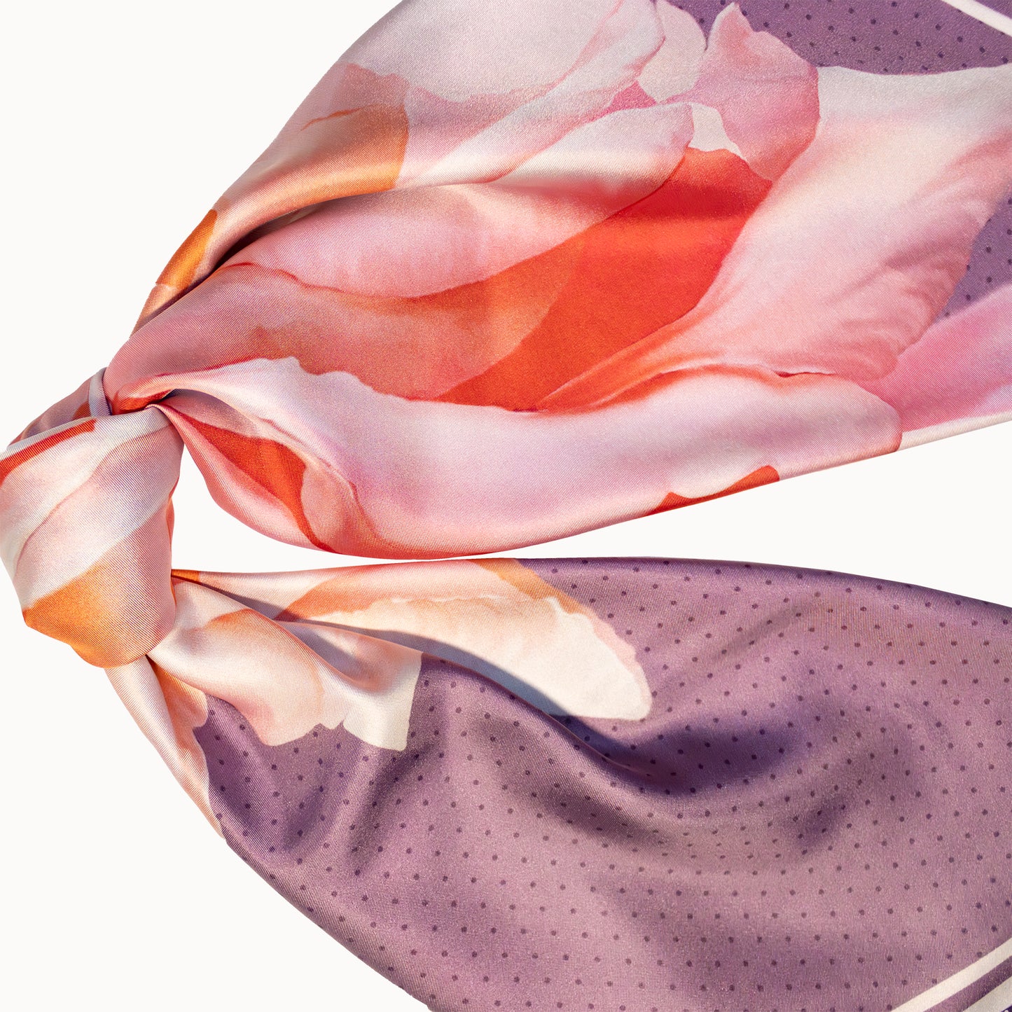 Tuch 90 Oversized Rose – Klassischer Seidentwill-Schal