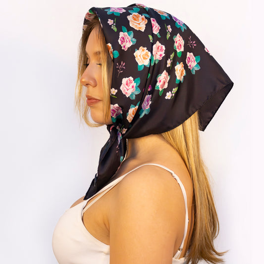 Tuch 70 Ditsy Rose - Midi Silk Twill Scarf
