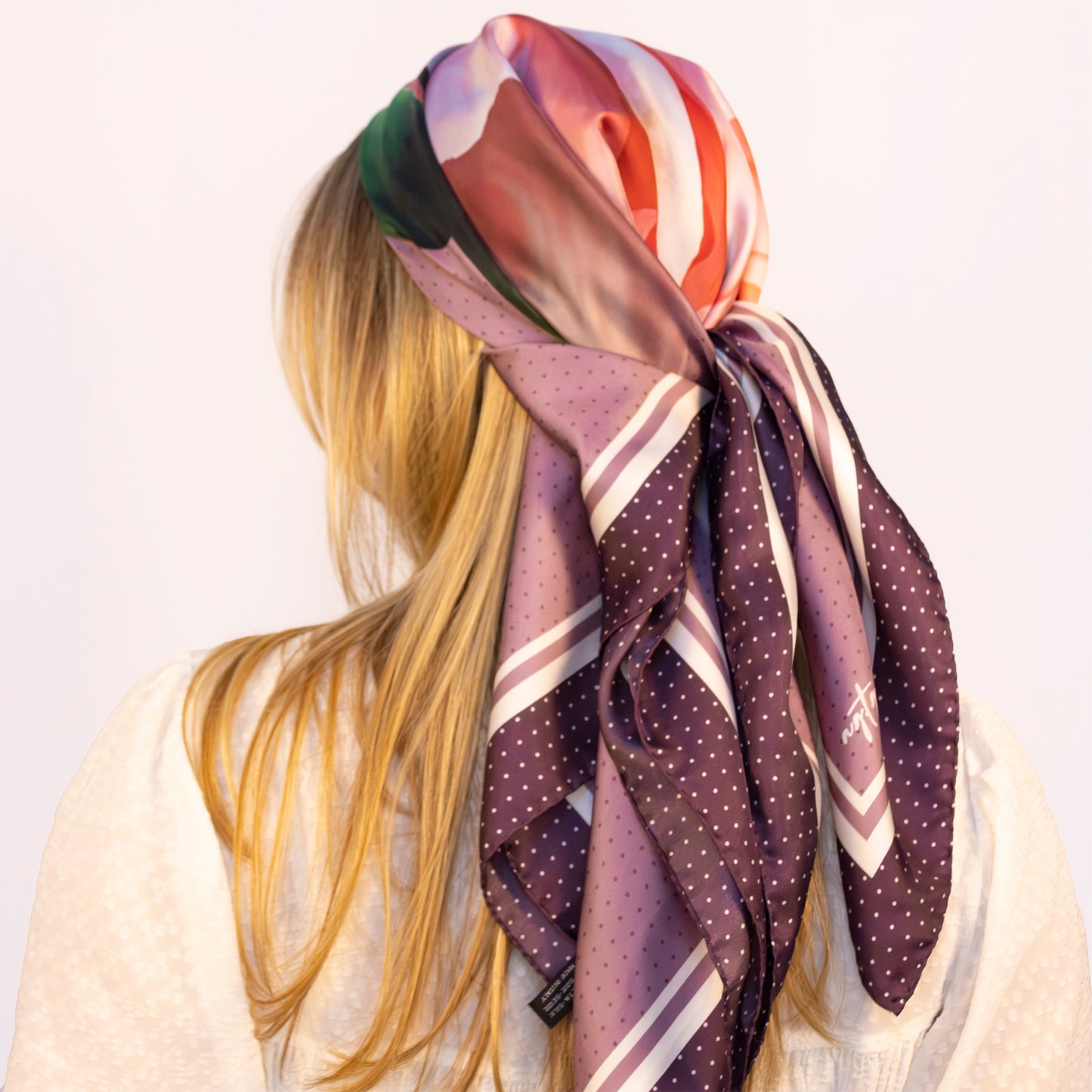 Tuch 90 Oversized Rose – Klassischer Seidentwill-Schal