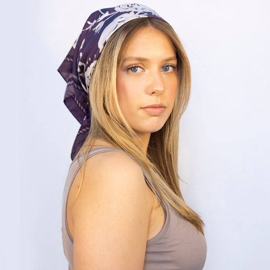 Tuch 70 Midnight Rose Midi Silk Twill scarf