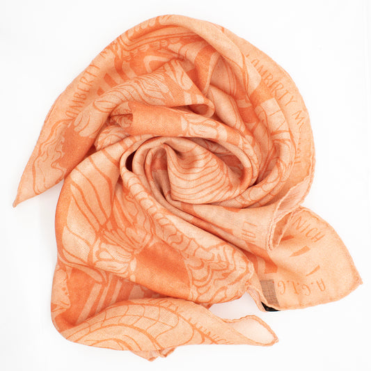One Hundred Seashells - Midi Silk and Wool Scarf