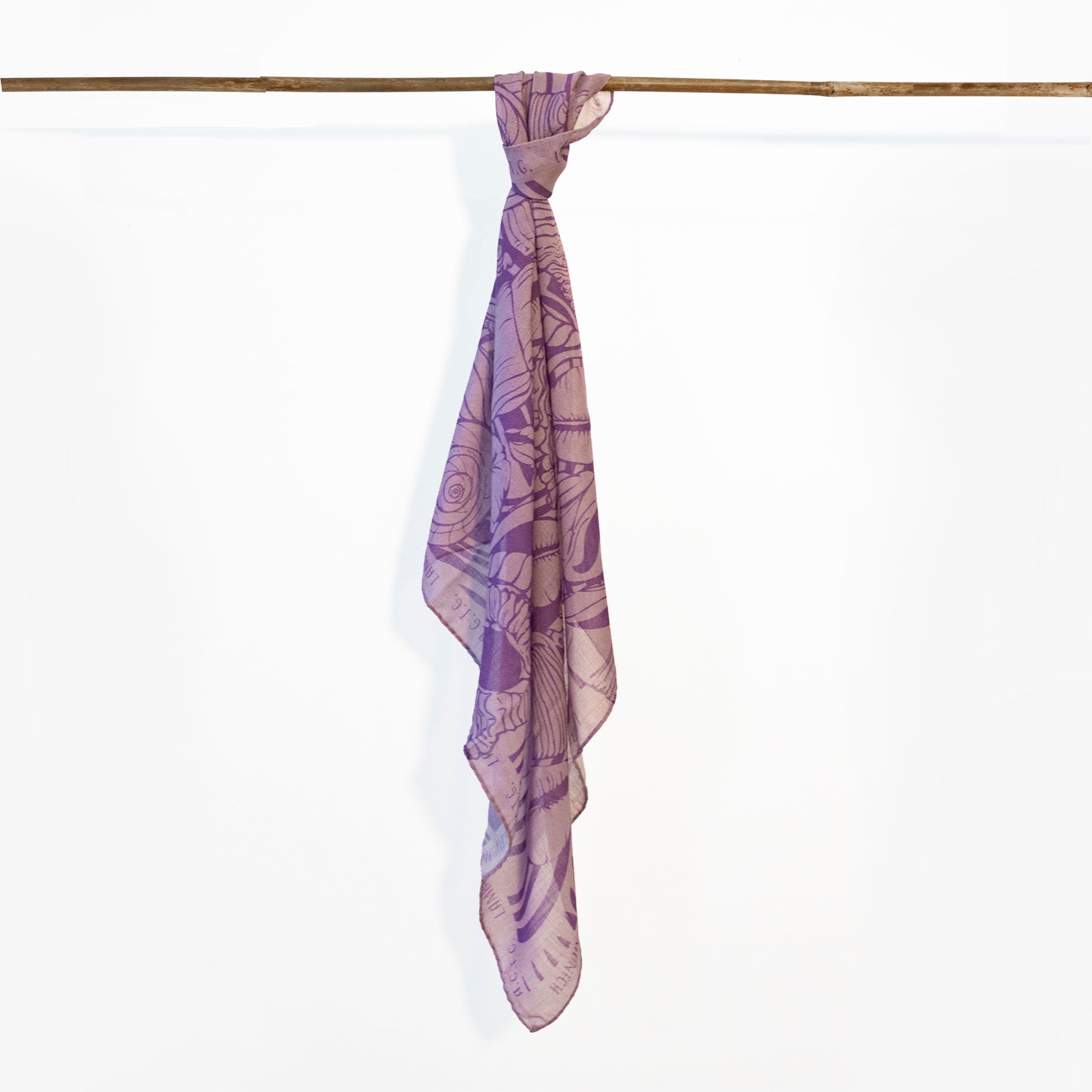One Hundred Seashells - Midi Silk and Wool Scarf