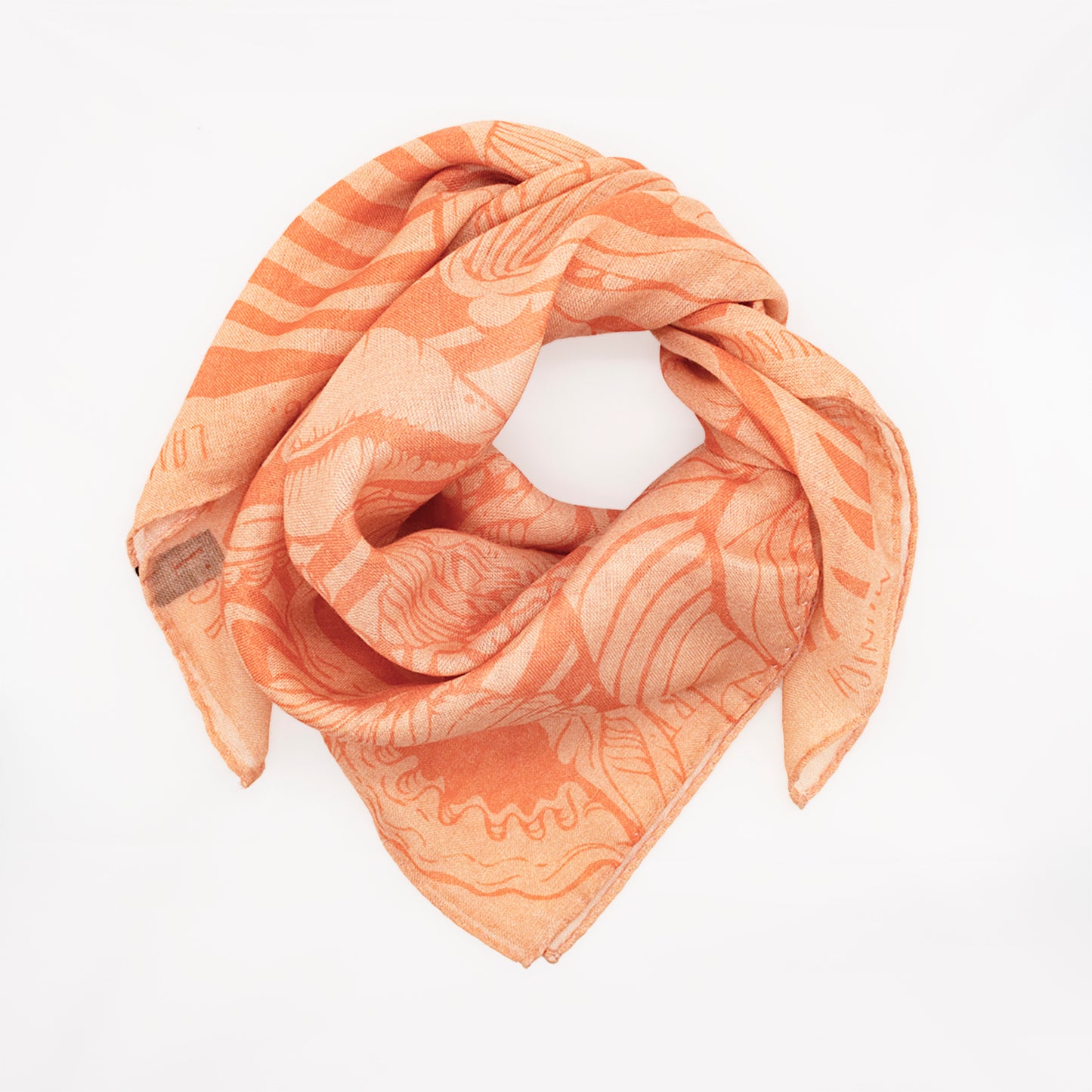 One Hundred Seashells - Midi Silk and Wool Scarf