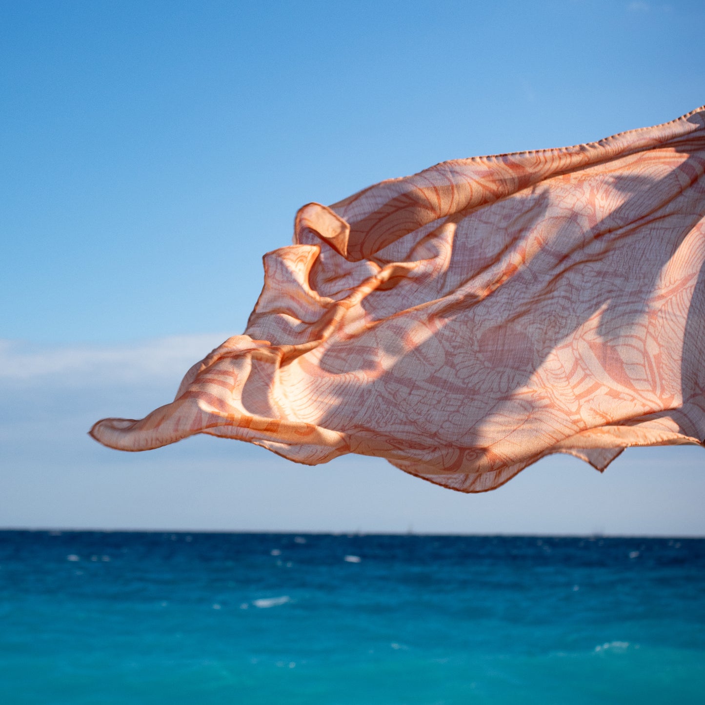 One Hundred Seashells - Midi Silk and Wool Scarf