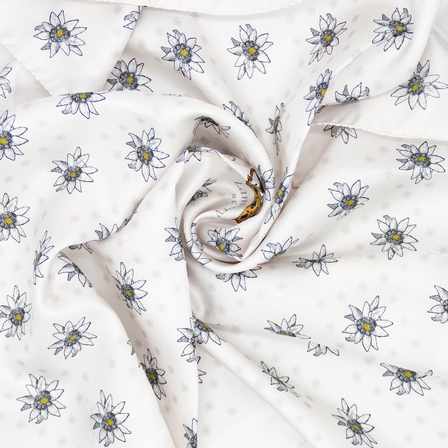 Tuch 70 Alpine Edelweiss Wedding Midi Silk Twill - Raw Milk