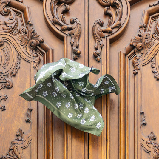 Tuch 70 Alpine Edelweiss Midi Silk Twill Sweet Pea