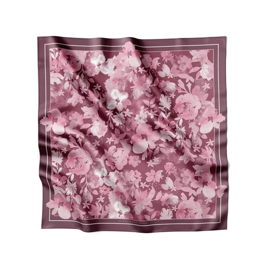 Dusty Rose Symphony - Midi Silk Scarf