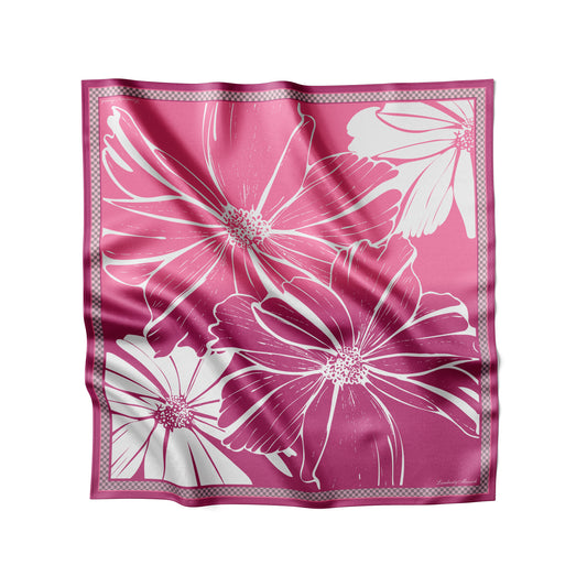 Cosmos Flower - Midi Silk Scarf