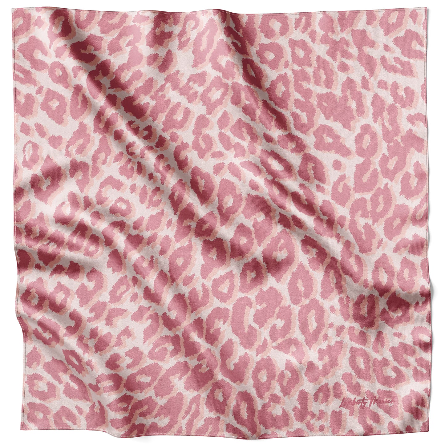 Tuch 70 Glattes Gepard - Midi Seidentwill Rose