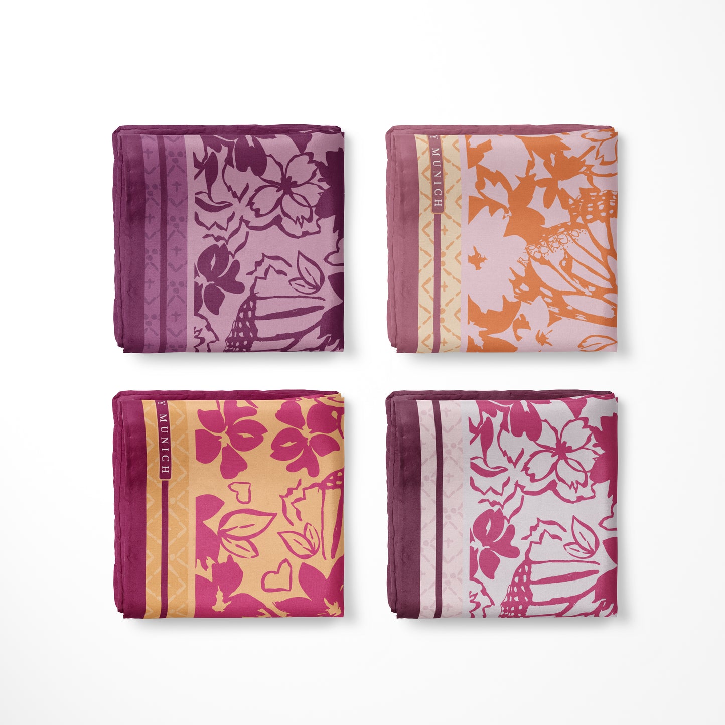 Floral Lino Silk Scarf - Midi Silk Scarf