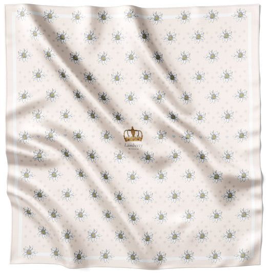 Tuch 70 Alpine Edelweiss Wedding Midi Silk Twill - Raw Milk