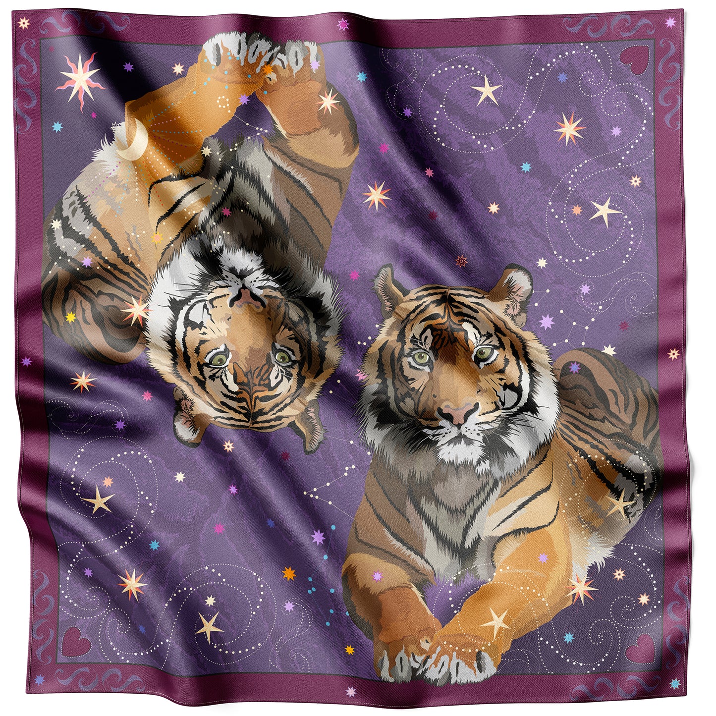 Estrellas para tigres - Katchmagic London - Pañuelo de seda